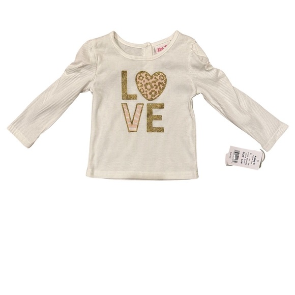 Baby Girls Metallic Puffer Vest, Long Sleeve Tee, & Leggings 3-Piece Set, 24M - Picture 5 of 8